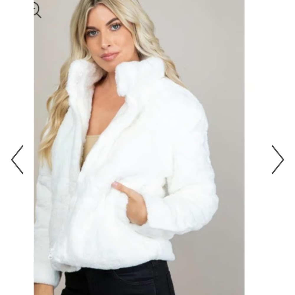 Ambiance White Teddy Jacket